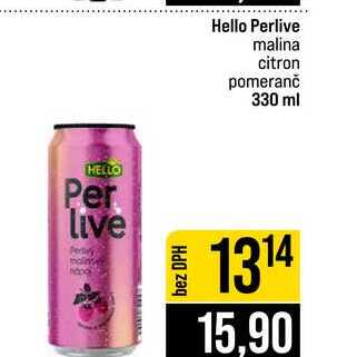Hello Perlive malina citron pomeranč 330 ml