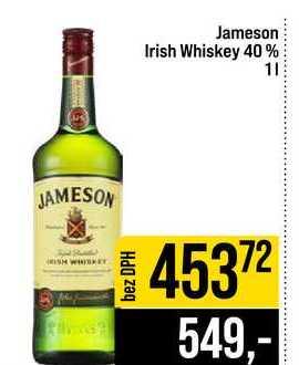 Jameson Irish Whiskey 40% 1l