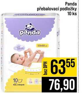 Panda přebalovací podložky 10 ks