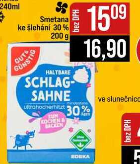 Smetana ke šlehání 30% 200 g