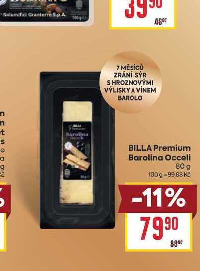 BILLA Premium Barolina Occeli 80 g