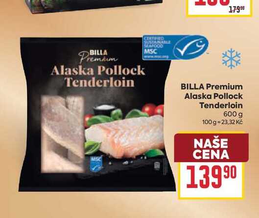 BILLA Premium Alaska Pollock Tenderloin 600 g 