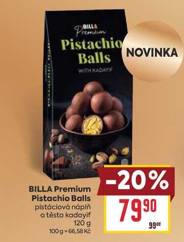 BILLA Premium Pistachio Balls 120 g 