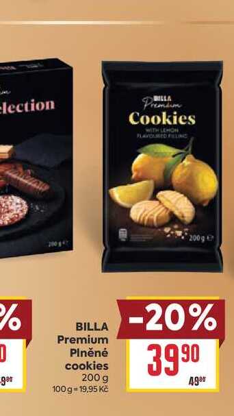 BILLA Premium Plněné cookies 200 g