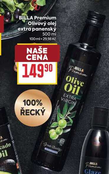 BILLA Premium Olivový olej extra panenský 500 ml