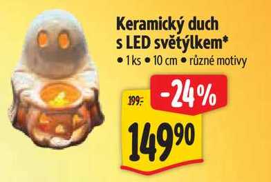 Keramický duch s LED světýlkem*