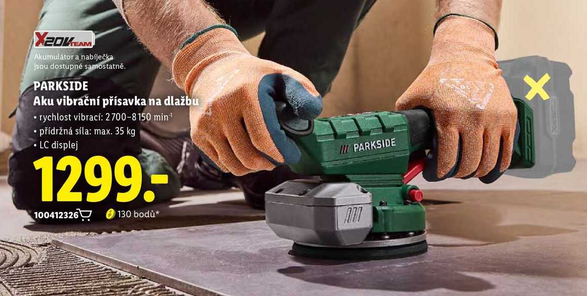 PARKSIDE Aku vibrační přísavka na dlažbu