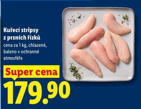 Kuřecí stripsy z prsních řízků, cena za 1 kg