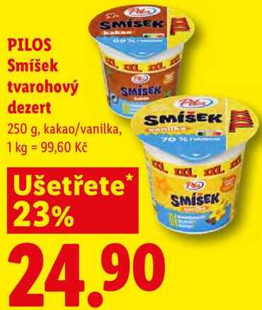 PILOS Smíšek tvarohový dezert, 250 g