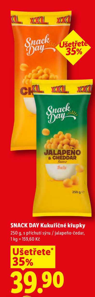 SNACK DAY Kukuřičné křupky, 250 g