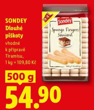 SONDEY Dlouhé piškot, 500 g