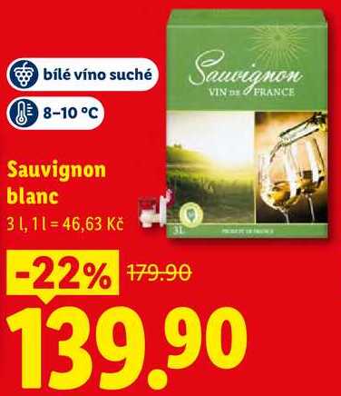 Sauvignon blanc, 3 l