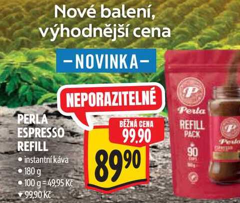 Perla espresso refill 180 g