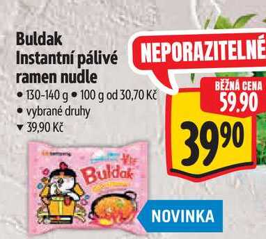 Buldak Instantní pálivé ramen nudle 130-140 g  