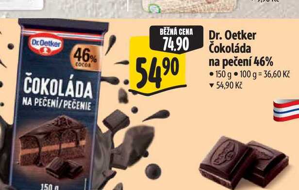 Dr. Oetker Čokoláda na pečení 46% 150 g