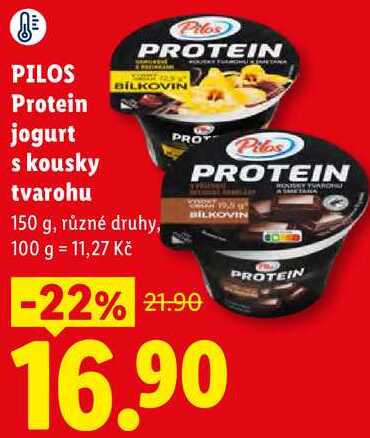 PILOS Protein jogurt s kousky tvarohu, 150 g, různé druhy