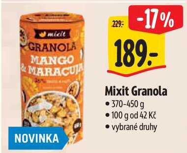 Mixit Granola, 370-450 g 
