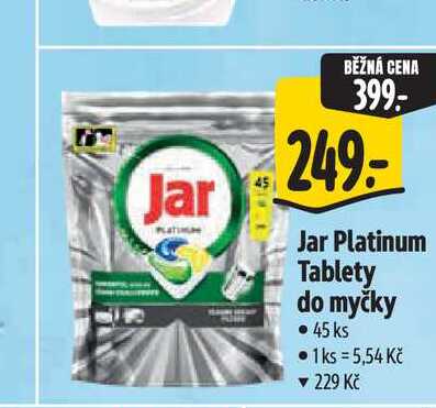 Jar Platinum Tablety do myčky 45 ks