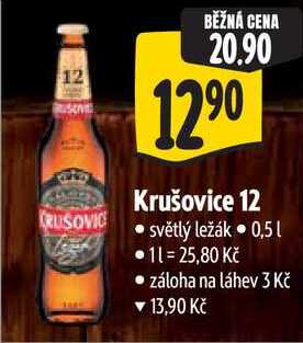 Krušovice 12, 0,5 l 