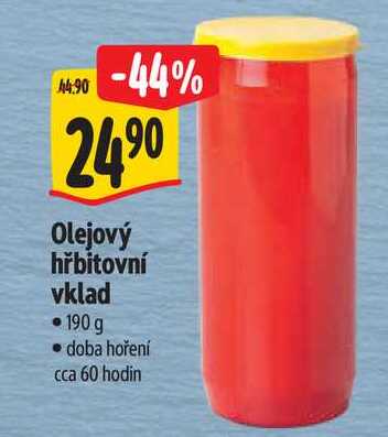  Olejový hřbitovní vklad 190 g 