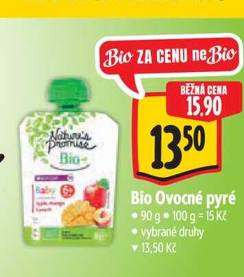 Nature's Promise Bio ovocné pyré 90 g
