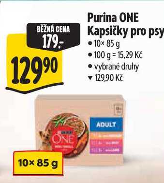 Purina ONE Kapsičky pro psy, 10x 85 g