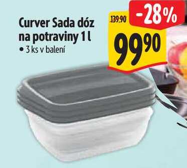 Curver Sada dóz 139.90 na potraviny 1 l, 3 ks  