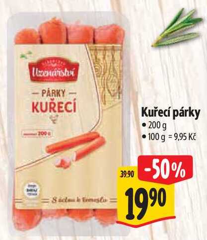 Kuřecí párky, 200 g