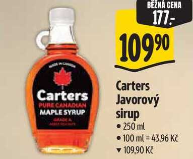 Carters Javorový sirup, 250 ml 