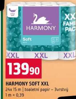 HARMONY SOFT XXL 24x 15 m toaletní papír 3vrstvý
