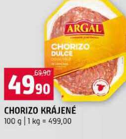 CHORIZO KRÁJENÉ 100 g