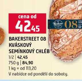 BAKERSTREET 08 KVÁSKOVÝ SEMÍNKOVÝ CHLÉB 750 g