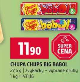 CHUPA CHUPS BIG BABOL 27,6 g žvýkačky vybrané druhy
