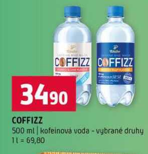 COFFIZZ 500 ml kofeinová voda vybrané druhy