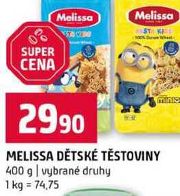 MELISSA DĚTSKÉ TĚSTOVINY 400 g vybrané druhy 