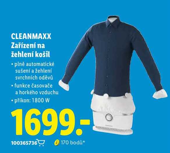 CLEANMAXX Zařízení na žehlení košil  