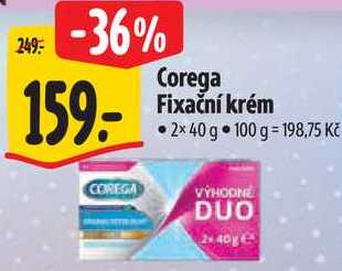 Corega Fixační krém, 2x 40 g