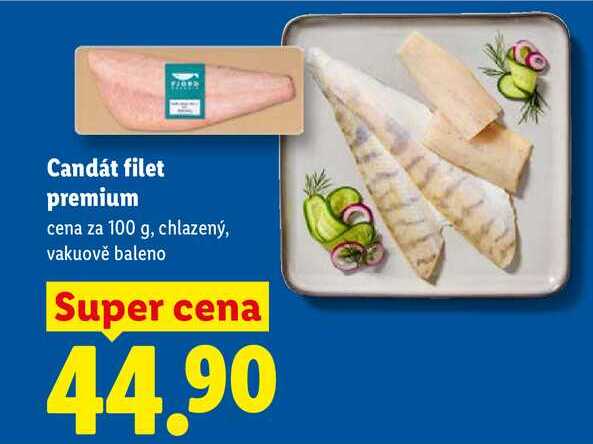 Candát filet premium, cena za 100 g