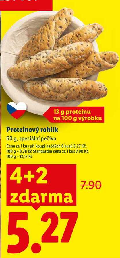 Proteinový rohlík, 60 g