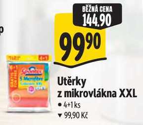 Utěrky z mikrovlákna XXL, 4+1 ks 