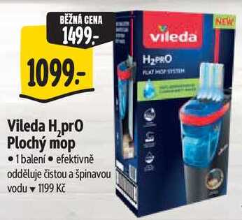 Vileda H2pro Plochý mop