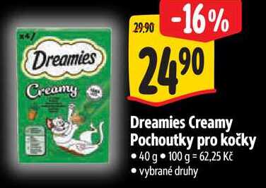 Dreamies Creamy Pochoutky pro kočky, 40 g