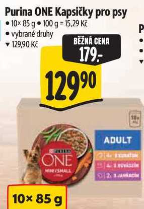 Purina ONE Kapsičky pro psy, 10x 85 g