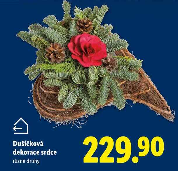 Dušičková dekorace srdce