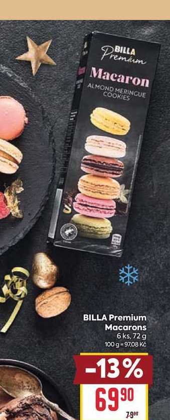 BILLA Premium Macarons 6 ks, 72 g