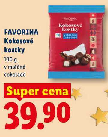 FAVORINA Kokosové kostky, 100 g  