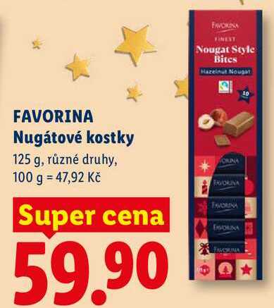 FAVORINA Nugátové kostky, 125 g 