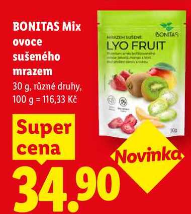 BONITAS Mix ovoce sušeného mrazem, 30 g