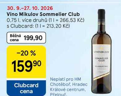Víno Mikulov Sommelier Club, 0,75 I, více druhů