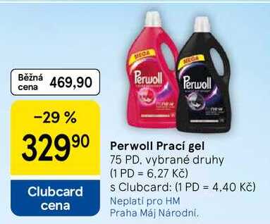 Perwoll Prací gel, 75 PD, vybrané druhy